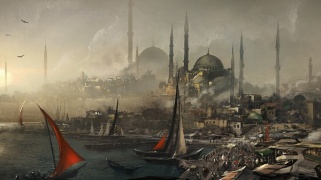 Video games assassins creed cityscapes ships fantasy art turkey artwork hagia sophia istanbul mosque wallpaperbeautiful 75.jpg