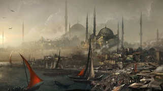 Video games assassins creed cityscapes ships fantasy art turkey artwork hagia sophia istanbul mosque wallpaperbeautiful 75.jpg
